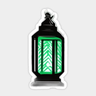 Lantern Emerald Green Shadow Silhouette Anime Style Collection No. 409 Sticker